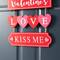 Glitzhome® 13.5" Valentine's Wooden Love Door Hanger